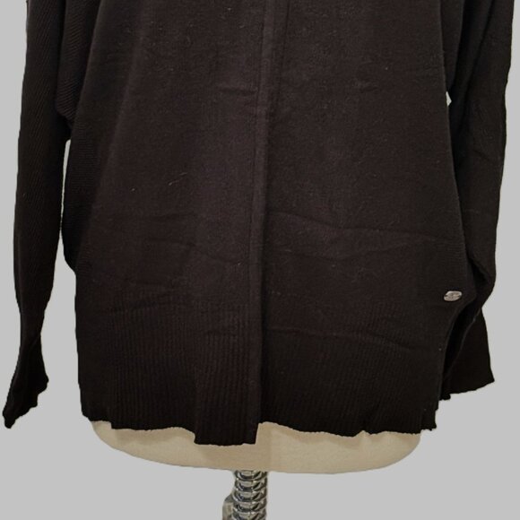 Sioni Athleisure Sweater Womens Large Black Bloomingdales Dolman Sleeve Wool Bln - Picture 3 of 9